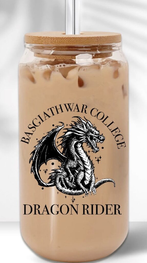 basgiath dragon rider coffee decal