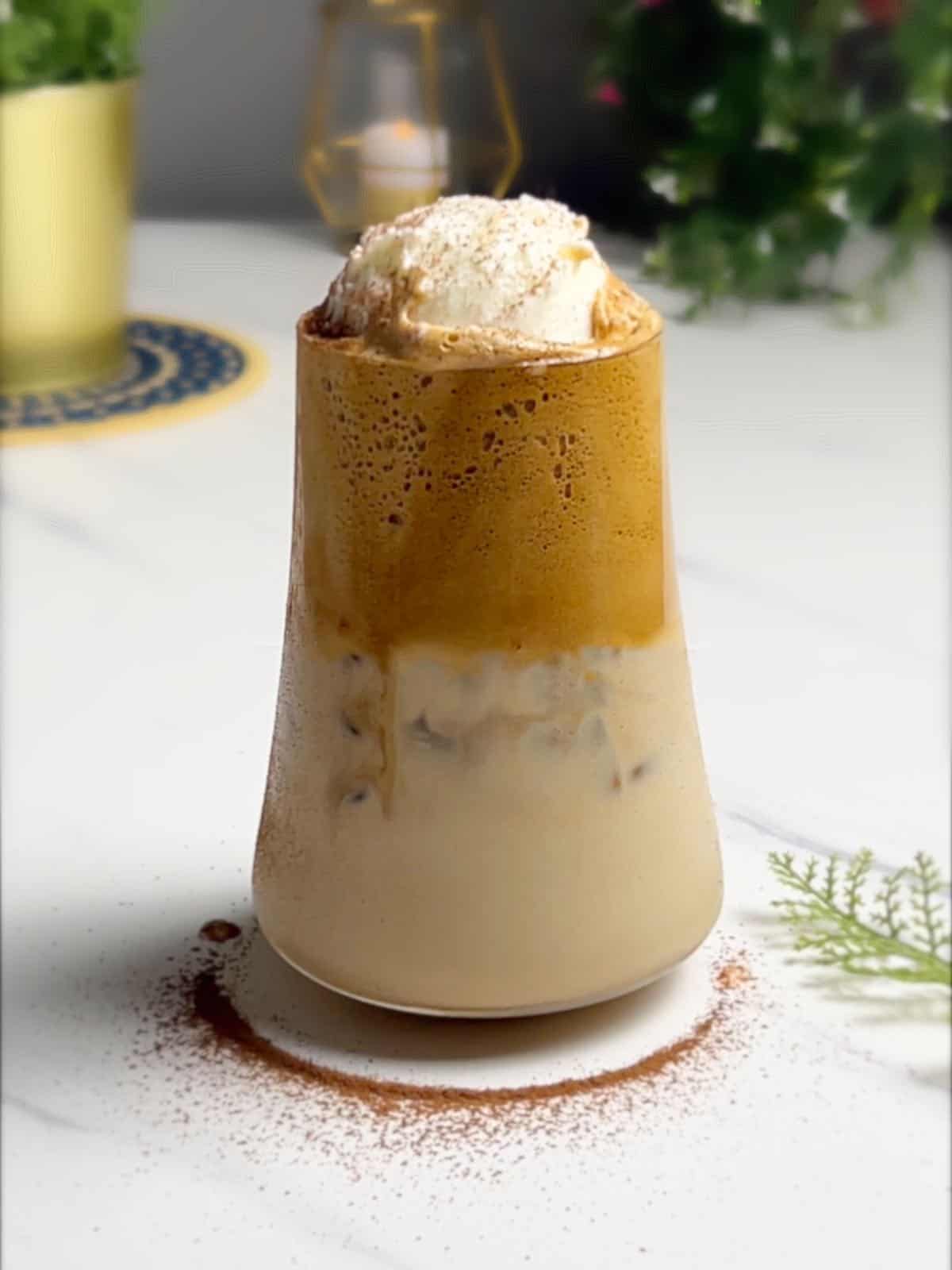 next in lime coffee float with ice cream