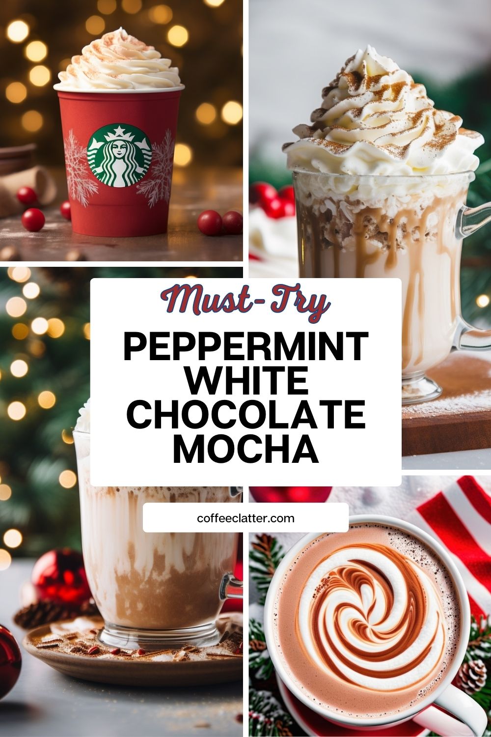Peppermint white chocolate mocha Starbucks recipe copycat