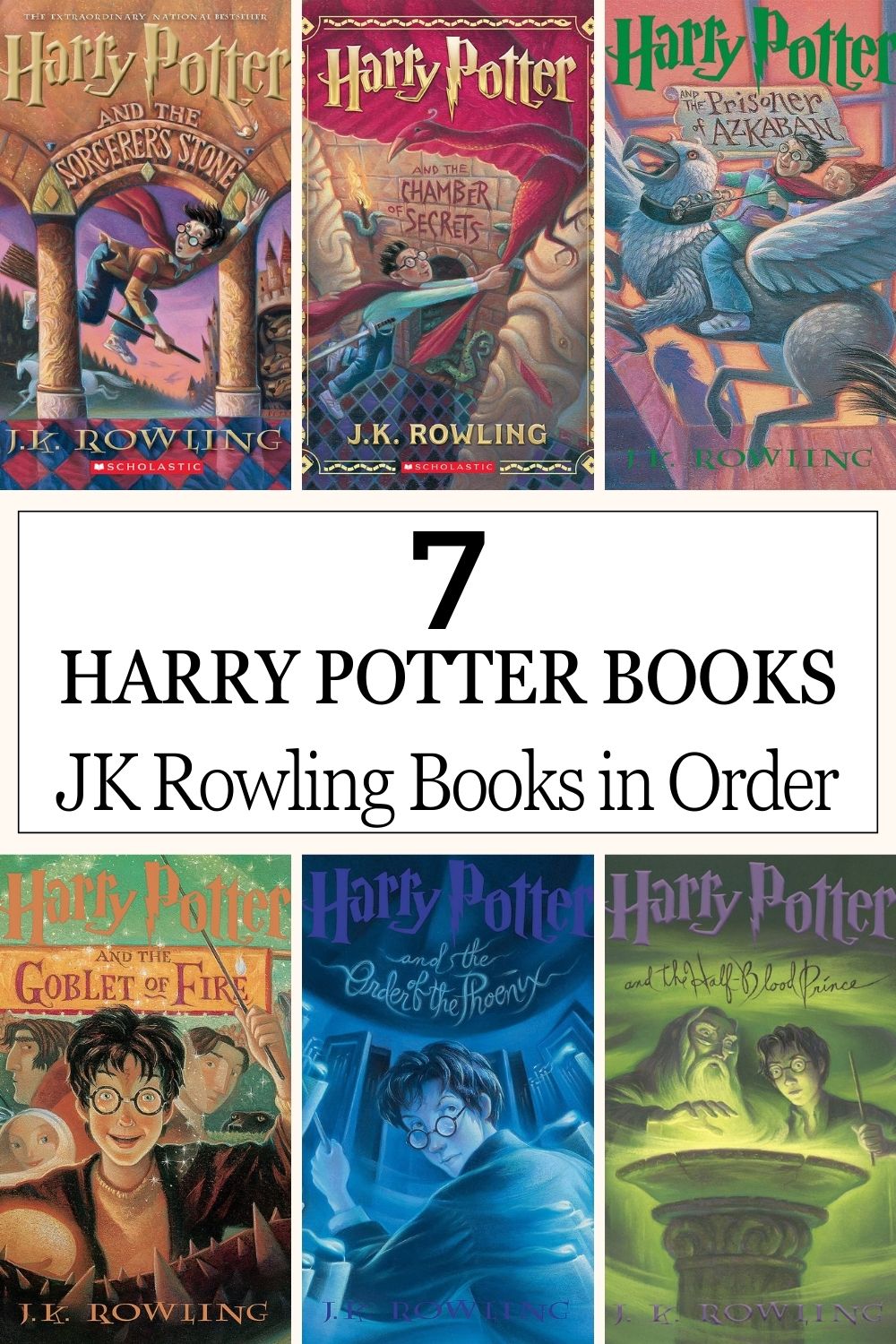 jk rowling books in order harry potter series and others